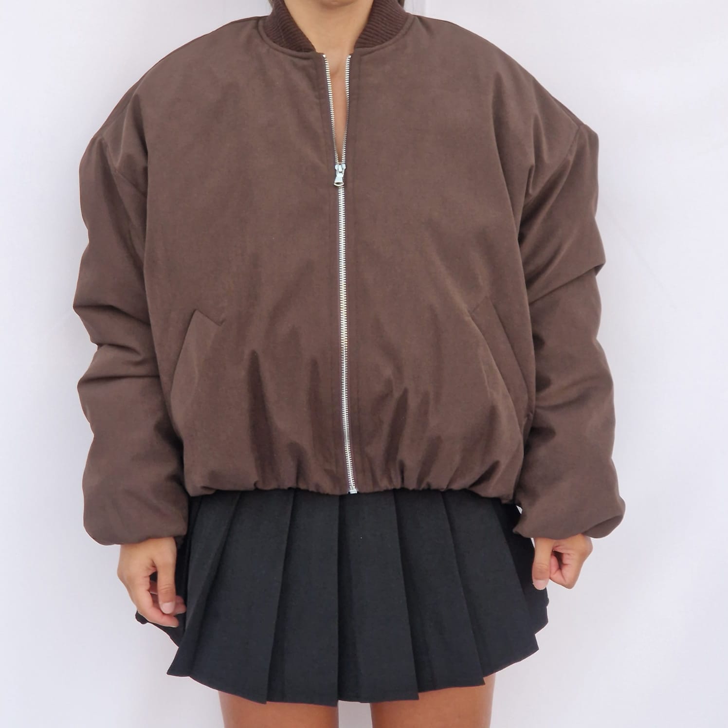 Bomber castanho Lumina
